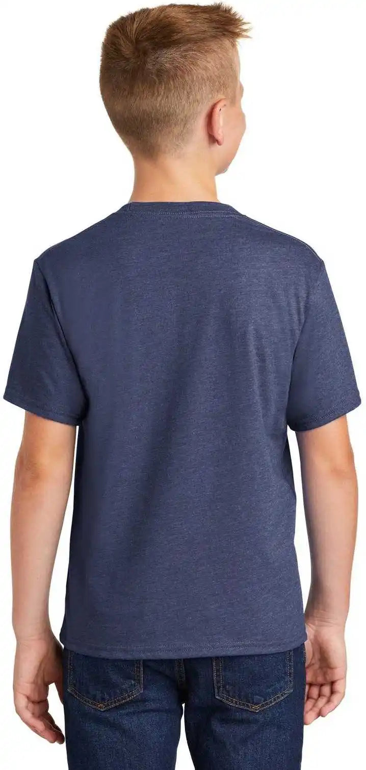 Port & Company Pc455y Youth Fan Favorite Blend Tee - Team Navy Heather