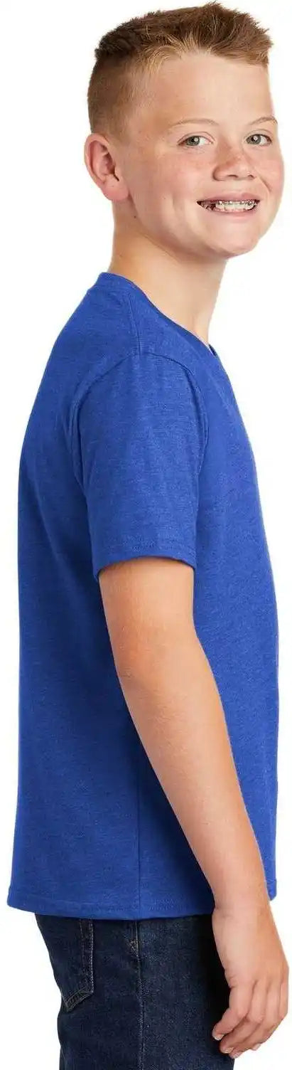 Port &amp; Company Pc455y Youth Fan Favorite Blend Tee True Royal Heather