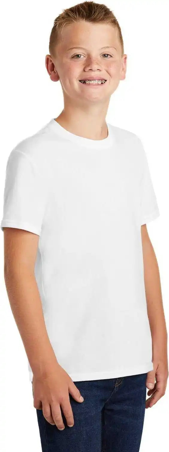 Port &amp; Company Pc455y Youth Fan Favorite Blend Tee White