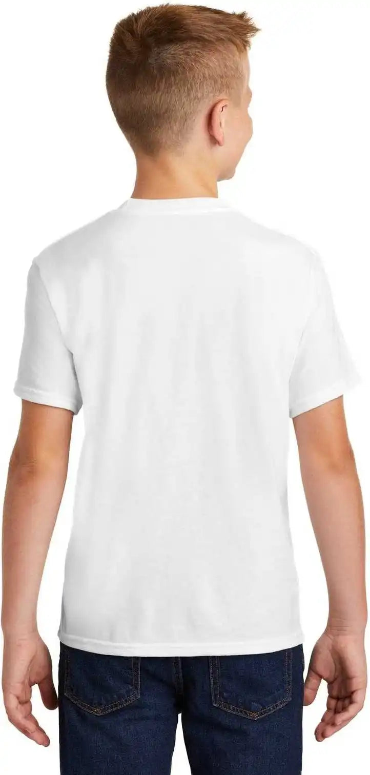 Port &amp; Company Pc455y Youth Fan Favorite Blend Tee White