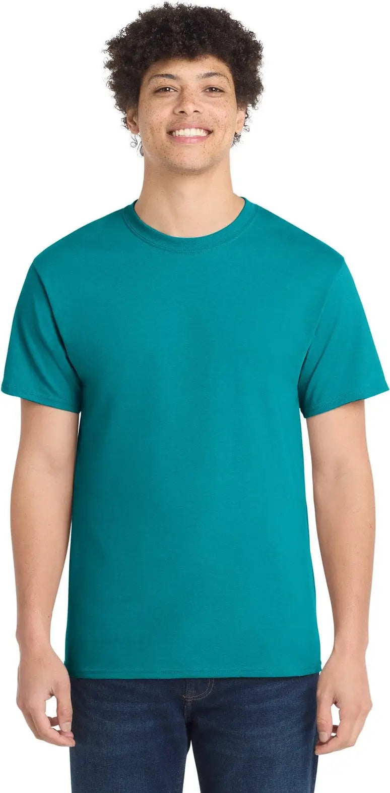 Port & Company Pc54 co Core Cotton Tee - Bright Aqua - Adult s