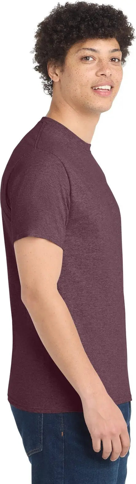 Port & Company Pc54 co Core Cotton Tee - Heather Athletic Maroon