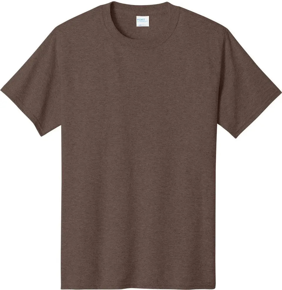 Port & Company Pc54 co Core Cotton Tee - Heather Dark Chocolate Brown