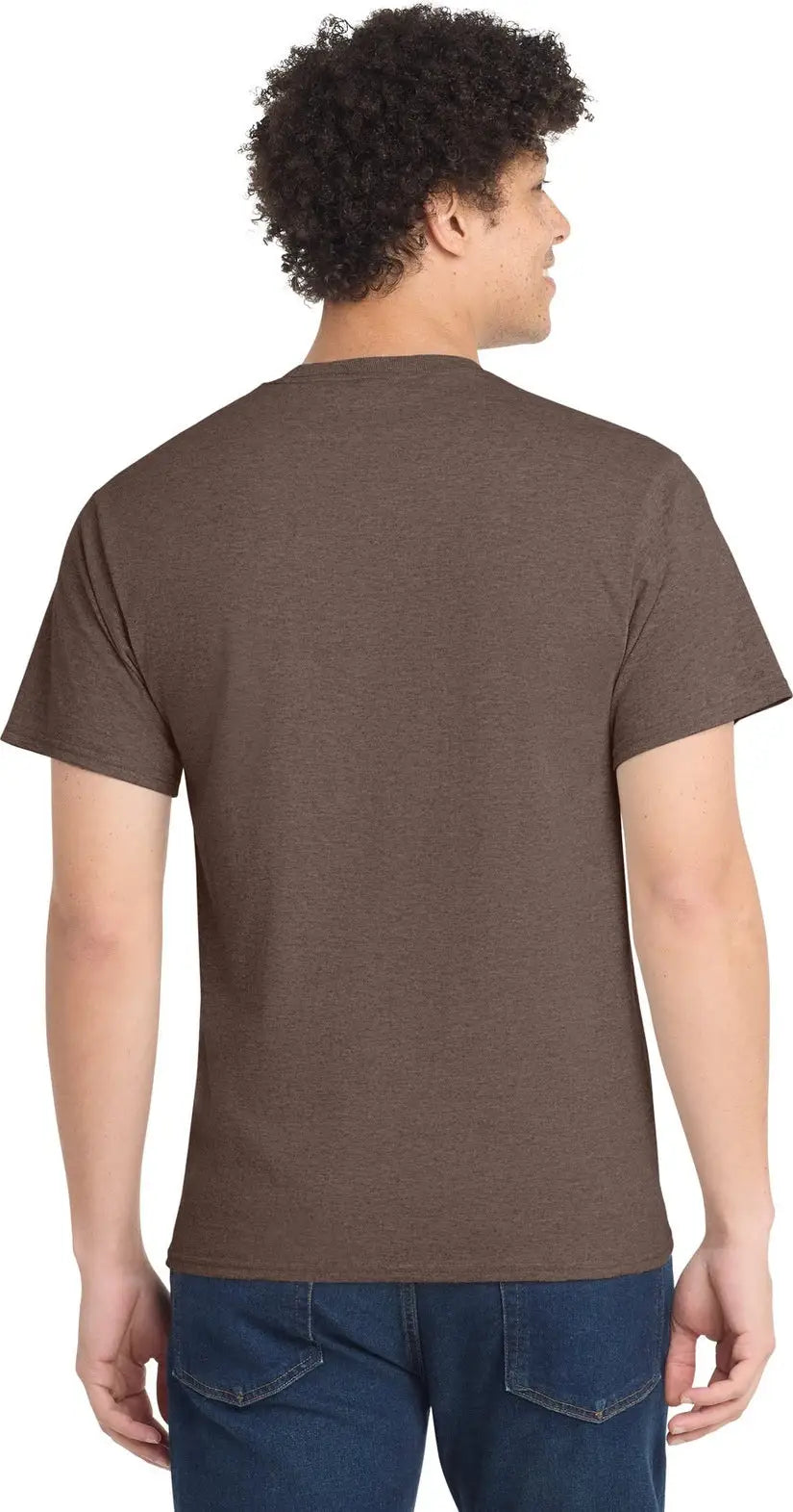 Port & Company Pc54 co Core Cotton Tee - Heather Dark Chocolate Brown