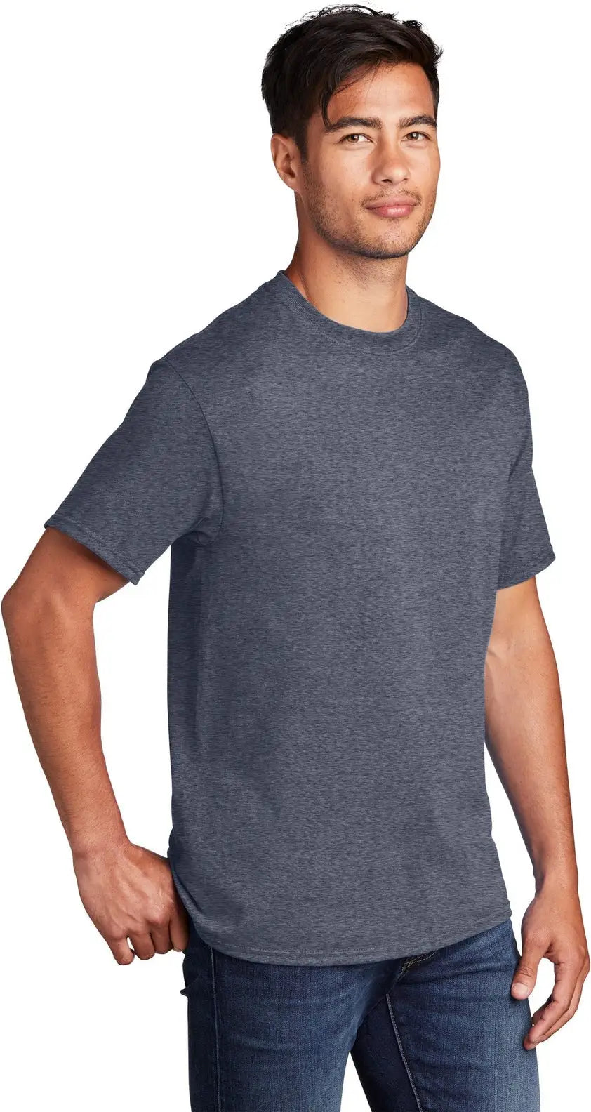 Port & Company Pc54 co Core Cotton Tee - Heather Navy