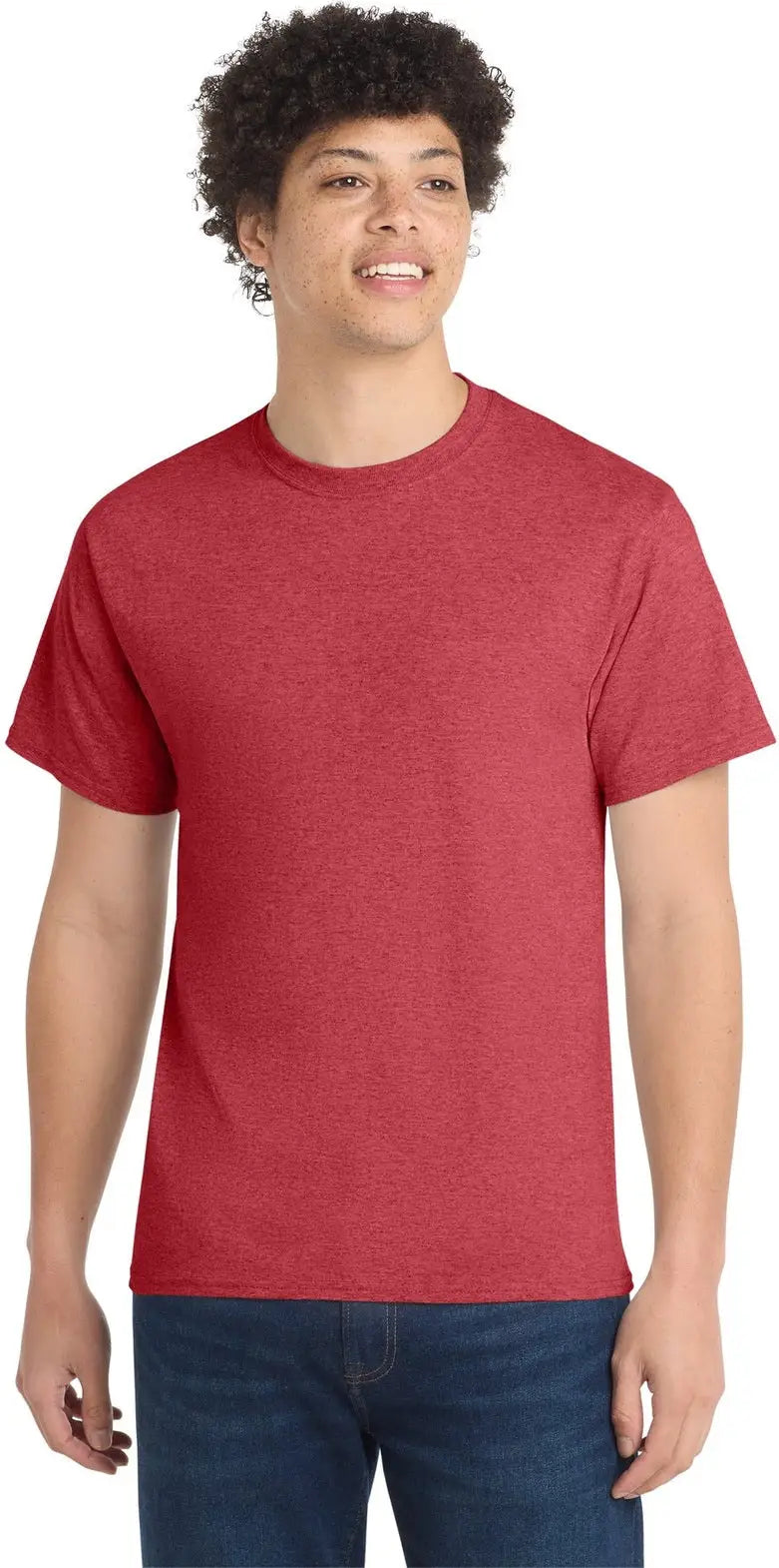 Port & Company Pc54 co Core Cotton Tee - Heather Red - Adult s
