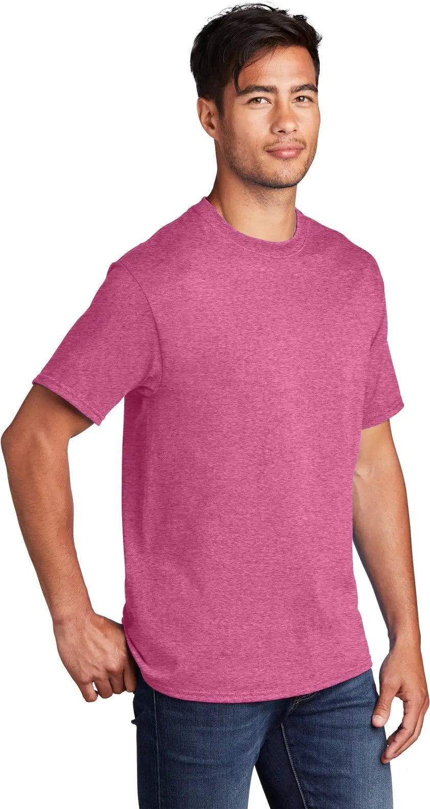 Port & Company Pc54 co Core Cotton Tee - Heather Sangria