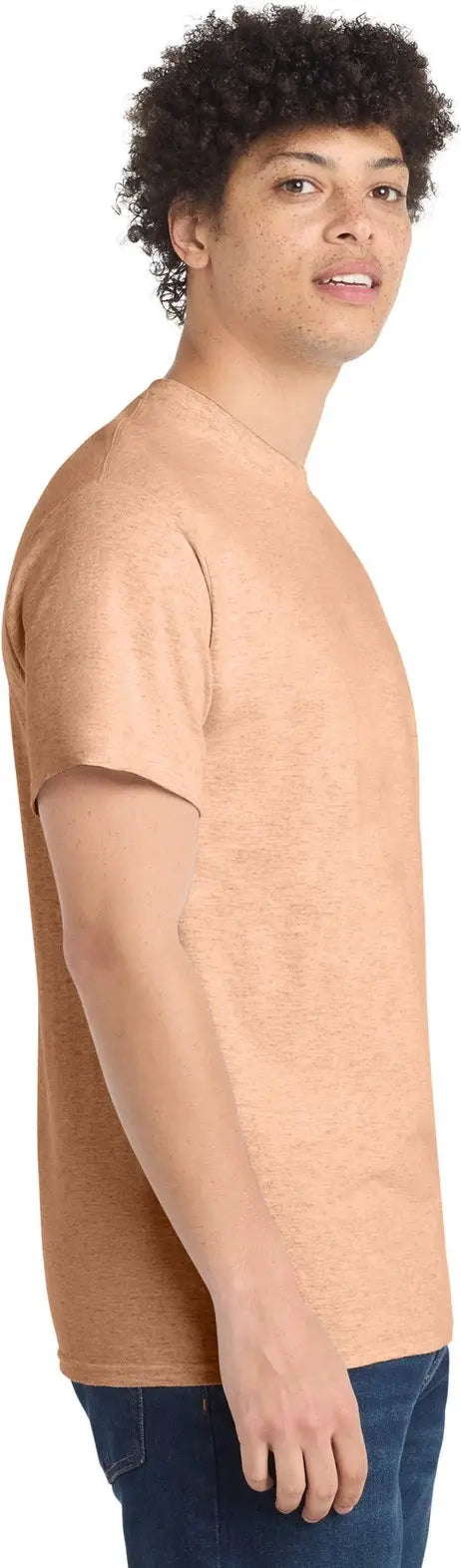 Port & Company Pc54 co Core Cotton Tee - Heathered Dusty Peach