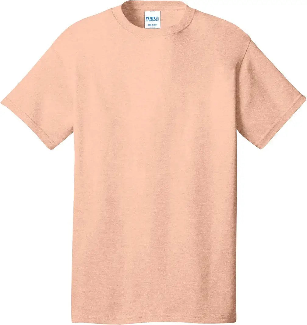 Port & Company Pc54 co Core Cotton Tee - Heathered Dusty Peach
