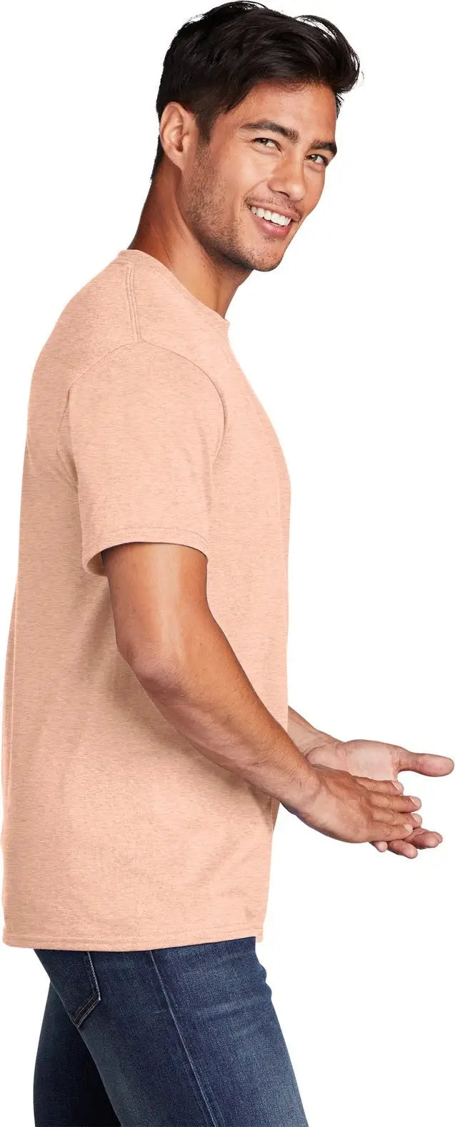 Port & Company Pc54 co Core Cotton Tee - Heathered Dusty Peach