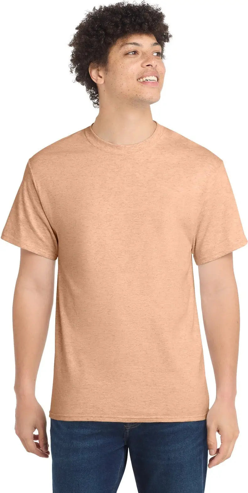 Port & Company Pc54 co Core Cotton Tee - Heathered Dusty Peach