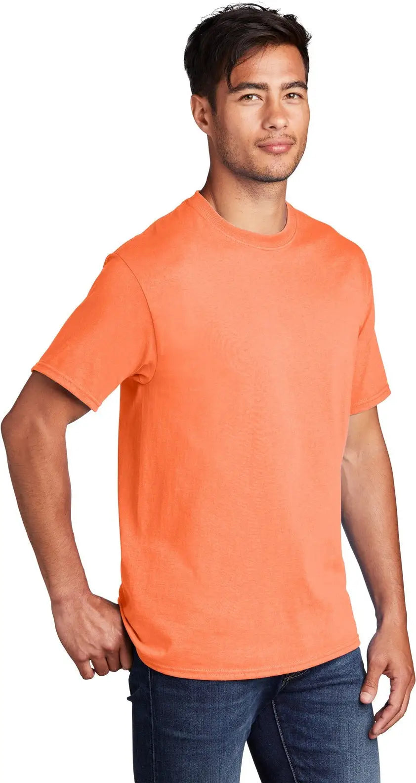 Port & Company Pc54 co Core Cotton Tee - Neon Orange