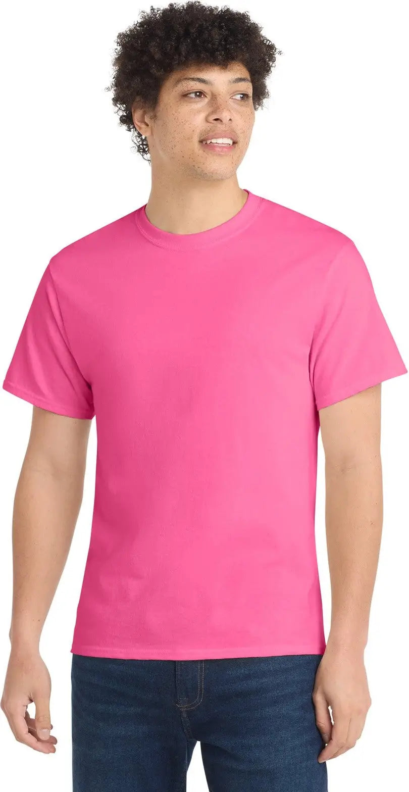 Port & Company Pc54 co Core Cotton Tee - Neon Pink - Adult s