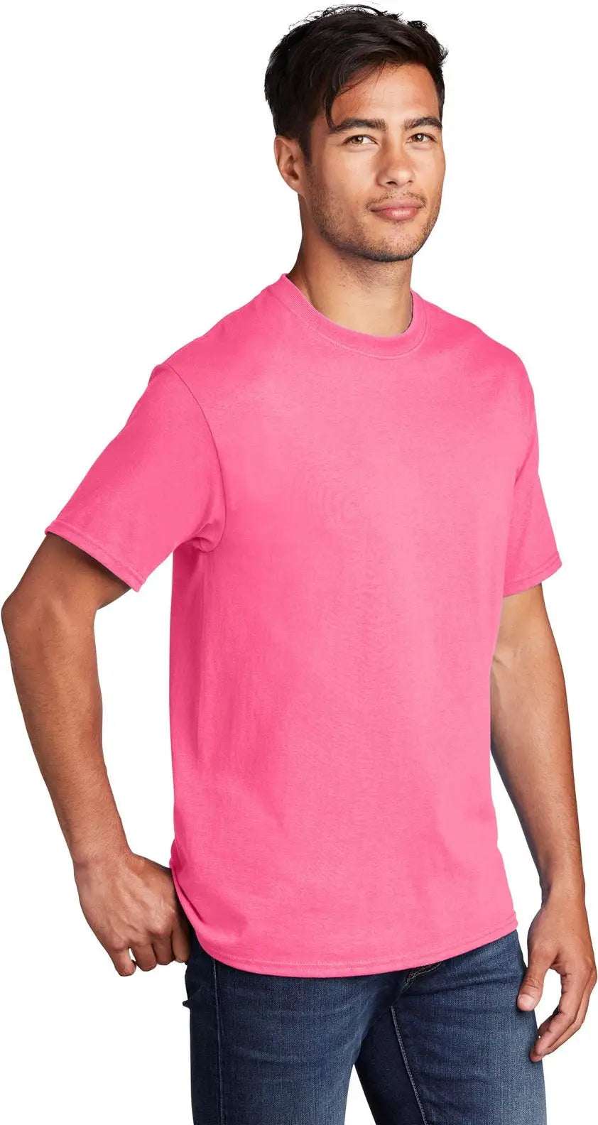 Port & Company Pc54 co Core Cotton Tee - Neon Pink