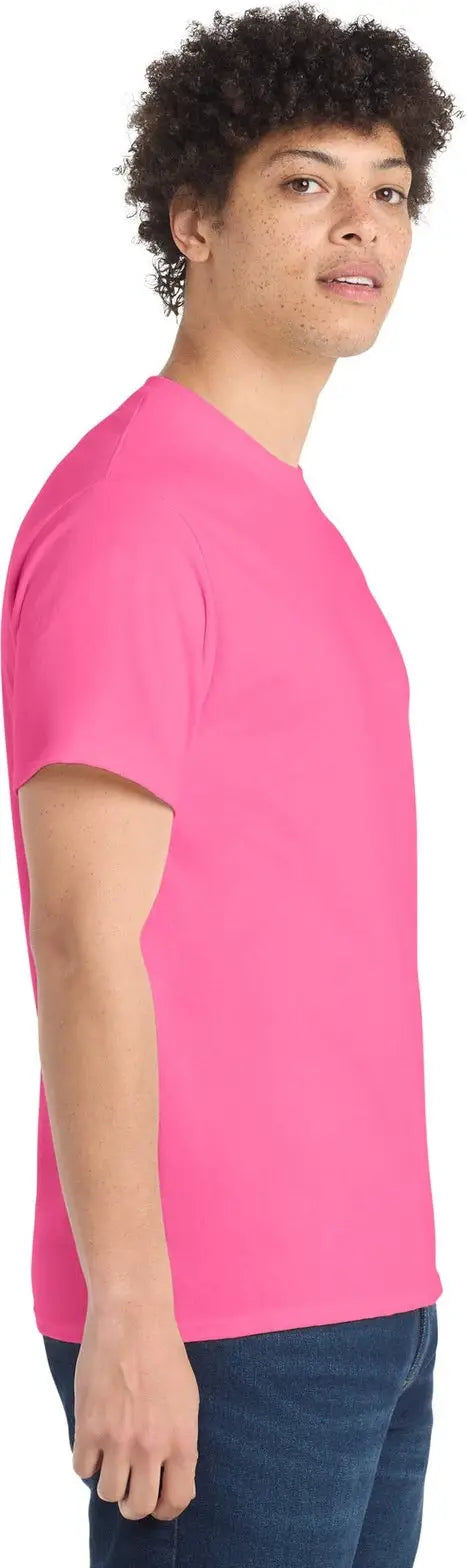 Port & Company Pc54 co Core Cotton Tee - Neon Pink