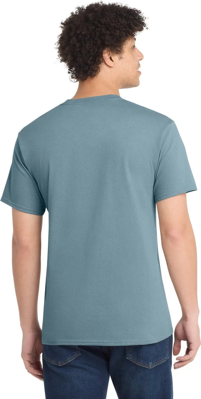 Port & Company Pc54 co Core Cotton Tee - Stonewashed Blue