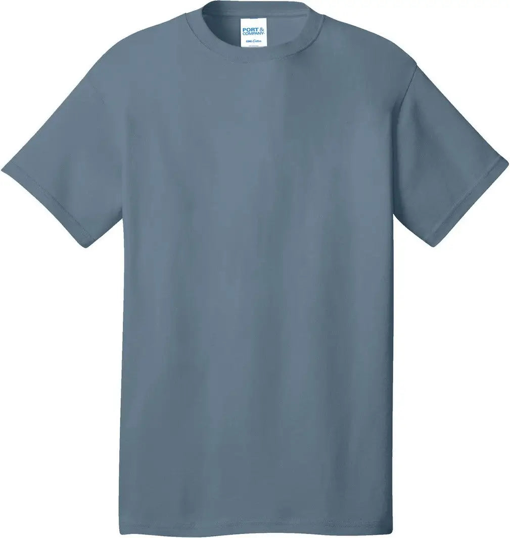 Port & Company Pc54 co Core Cotton Tee - Stonewashed Blue