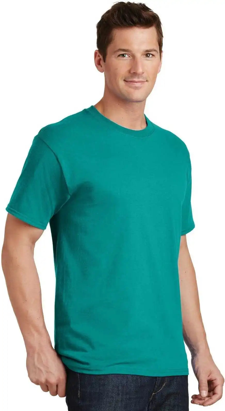 Port &amp; Company Pc54 Core Cotton Tee Bright Aqua