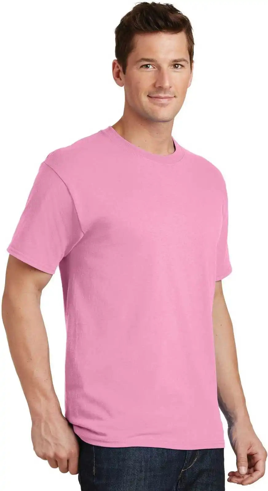 Port &amp; Company Pc54 Core Cotton Tee Candy Pink