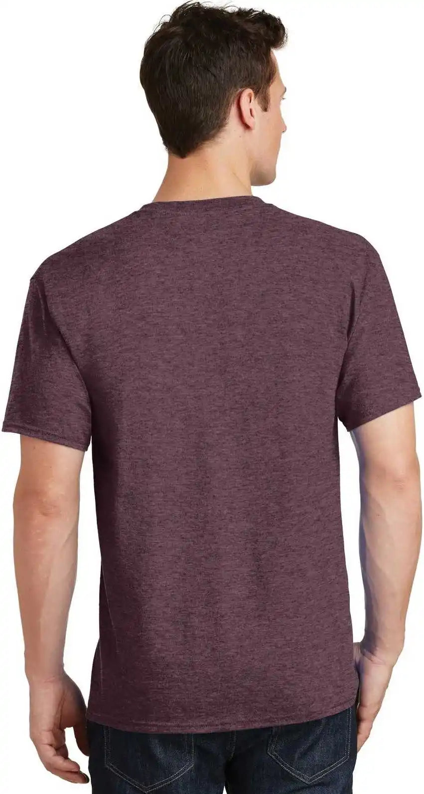 Port & Company Pc54 Core Cotton Tee Heather Athletic Maroon