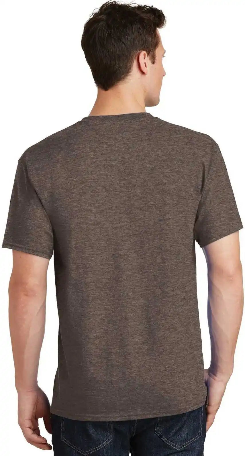 Port &amp; Company Pc54 Core Cotton Tee Heather Dark Chocolate Brown