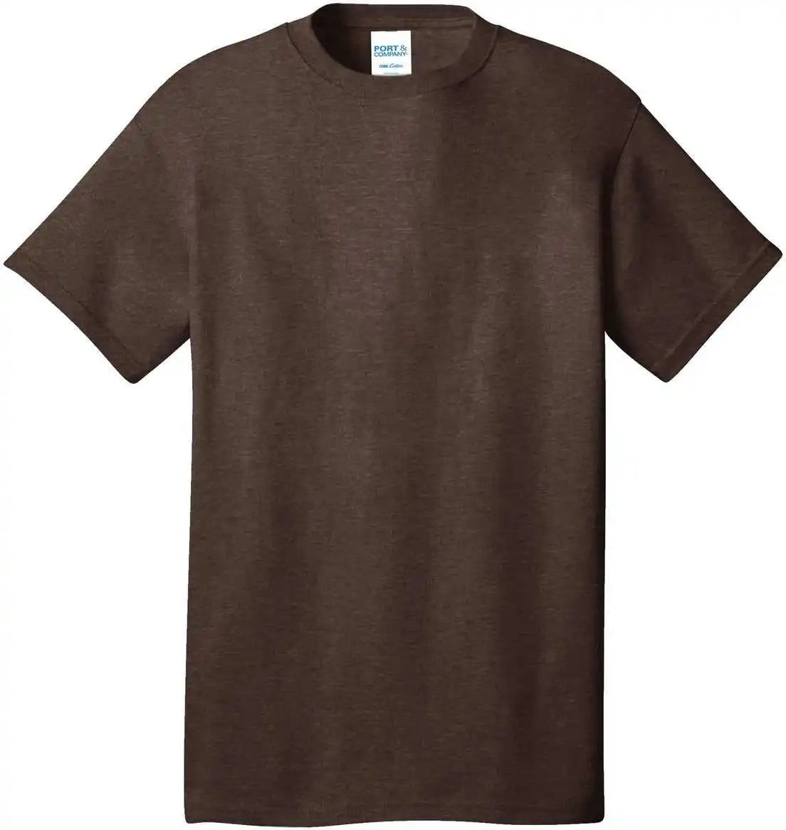 Port &amp; Company Pc54 Core Cotton Tee Heather Dark Chocolate Brown