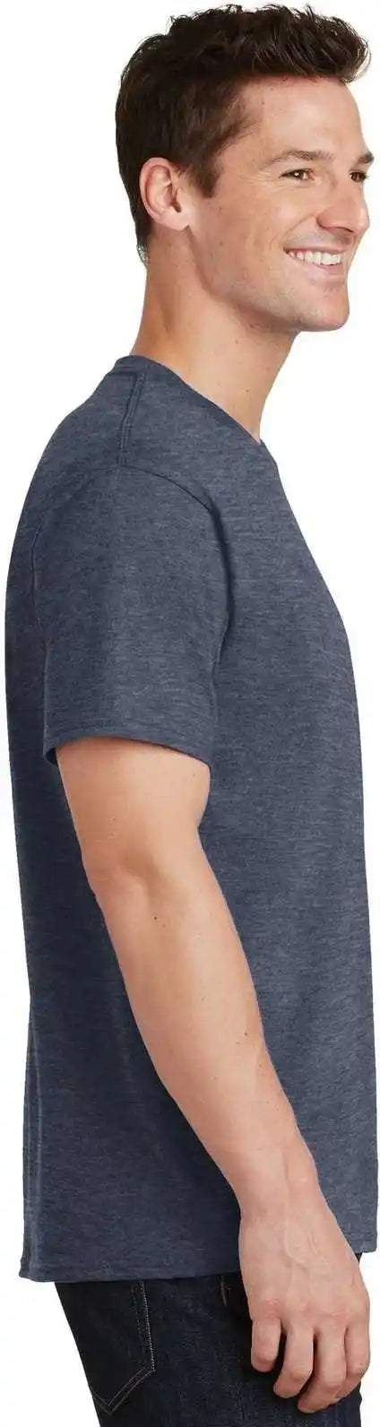Port &amp; Company Pc54 Core Cotton Tee Heather Navy