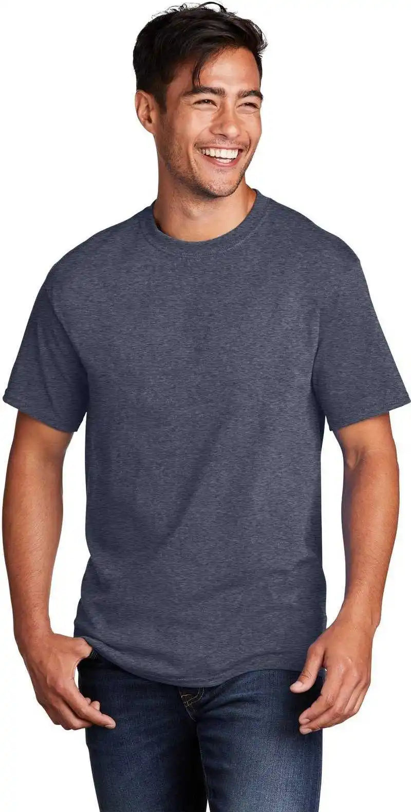 Port &amp; Company Pc54 Core Cotton Tee Heather Navy