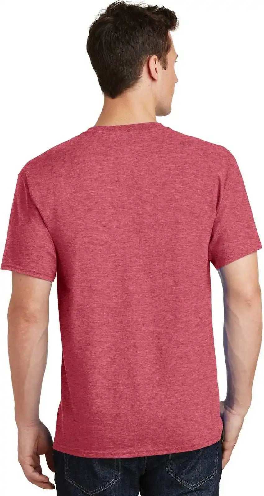 Port & Company Pc54 Core Cotton Tee Heather Red