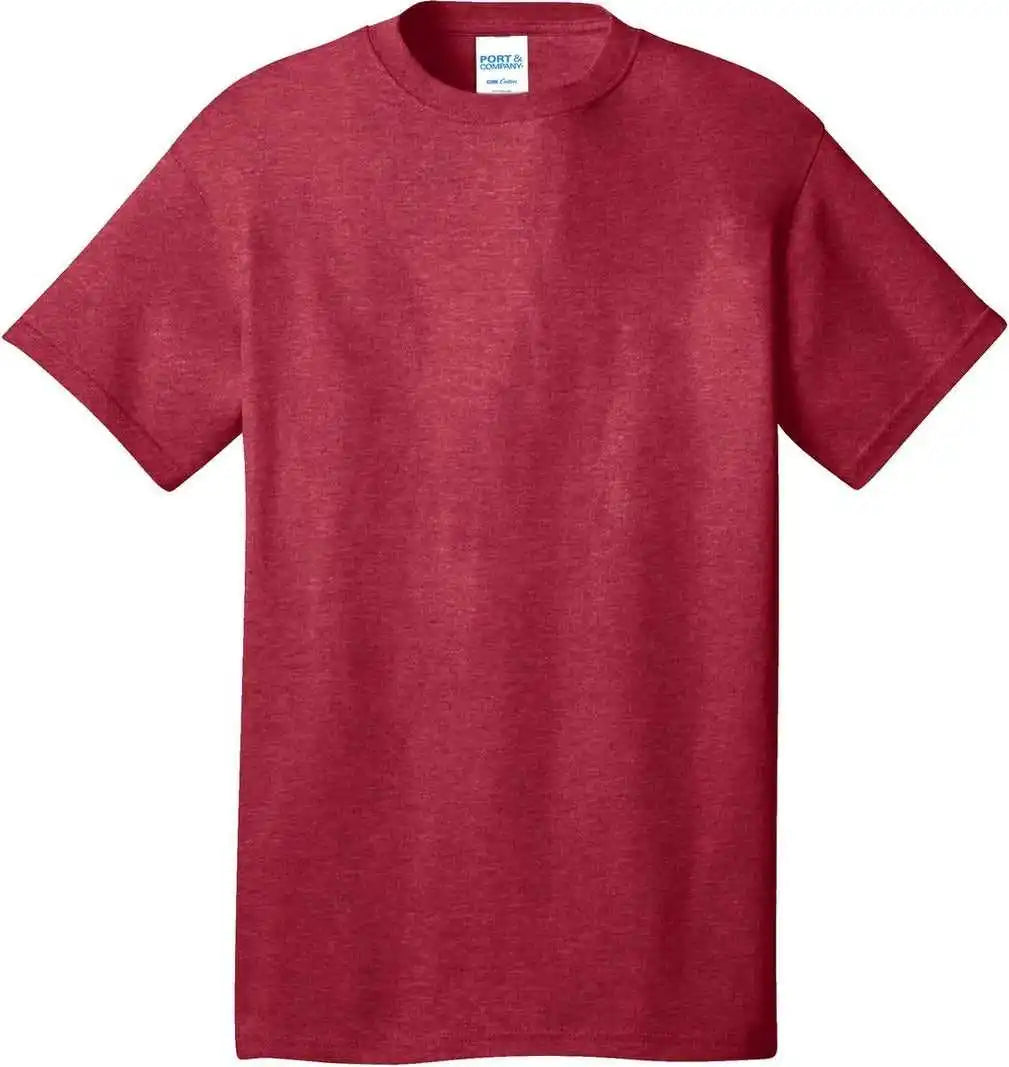Port &amp; Company Pc54 Core Cotton Tee Heather Red