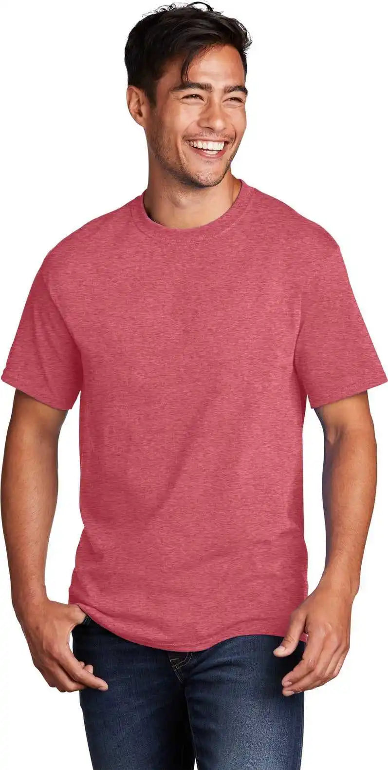 Port &amp; Company Pc54 Core Cotton Tee Heather Red