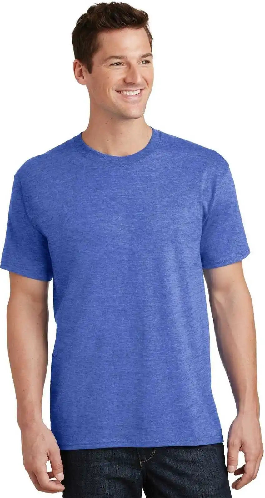 Port & Company Pc54 Core Cotton Tee Heather Royal