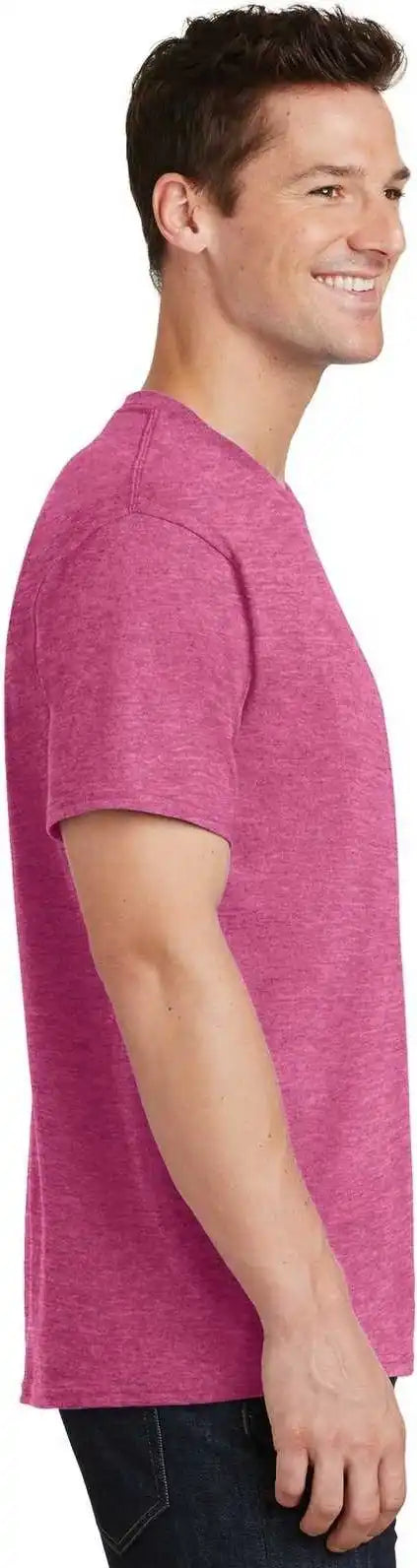Port &amp; Company Pc54 Core Cotton Tee Heather Sangria
