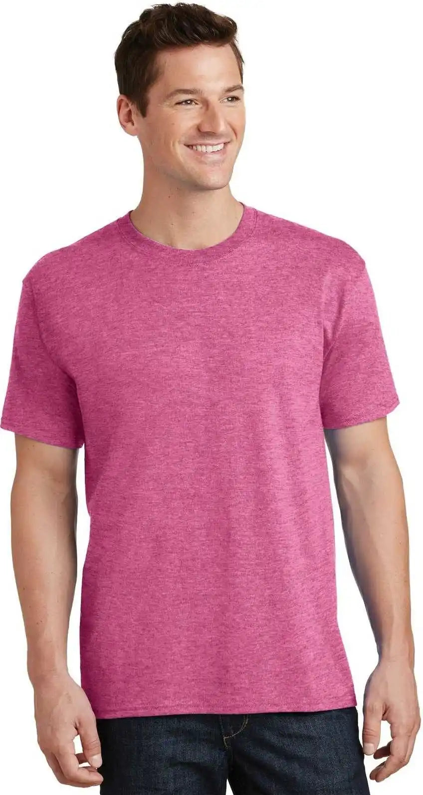 Port &amp; Company Pc54 Core Cotton Tee Heather Sangria