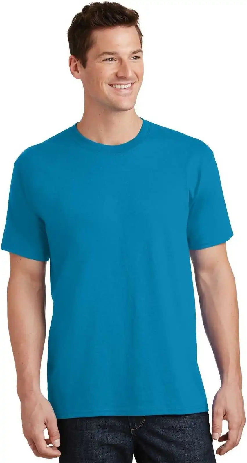 Port & Company Pc54 Core Cotton Tee Neon Blue