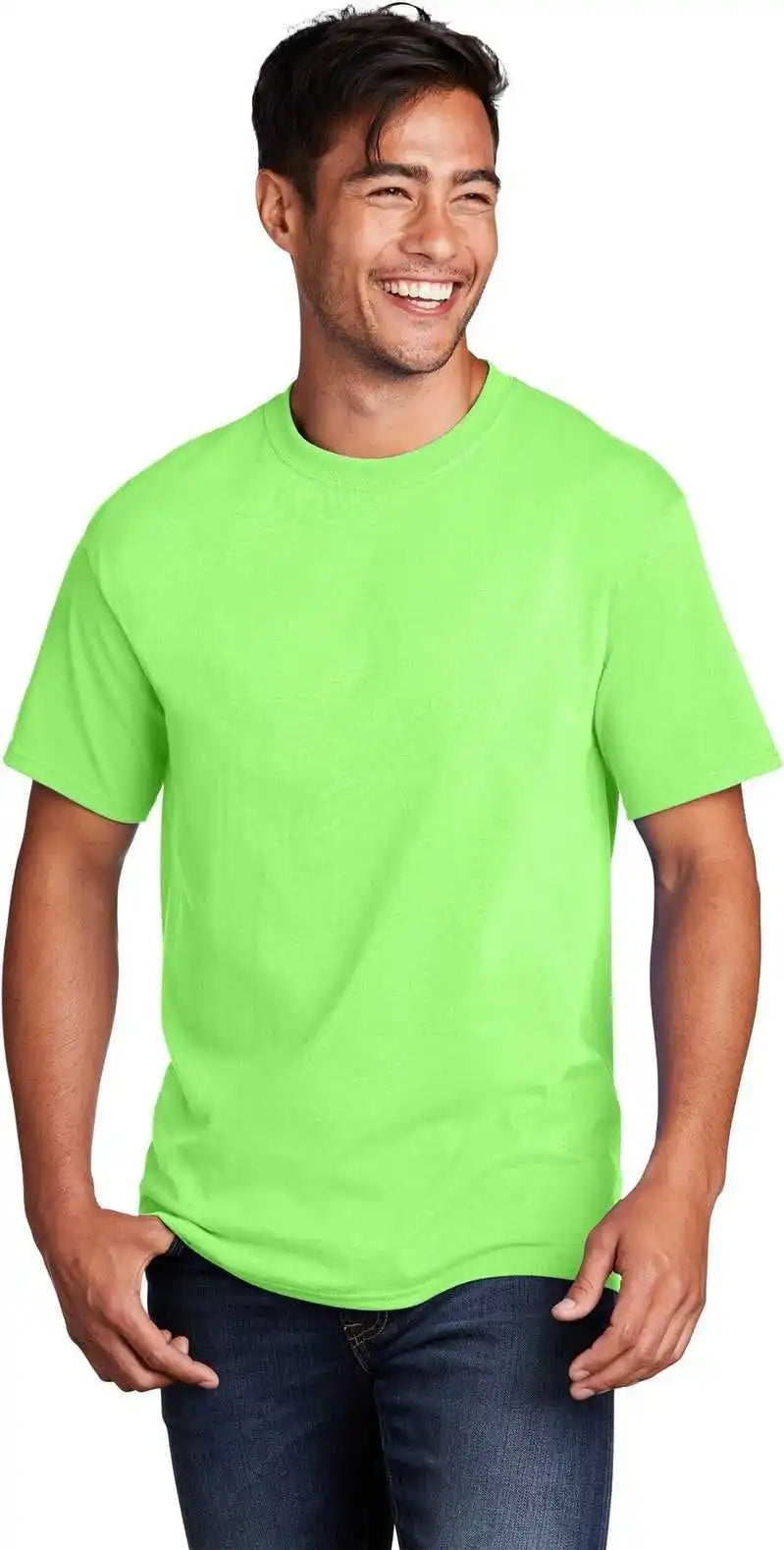 Port &amp; Company Pc54 Core Cotton Tee Neon Green