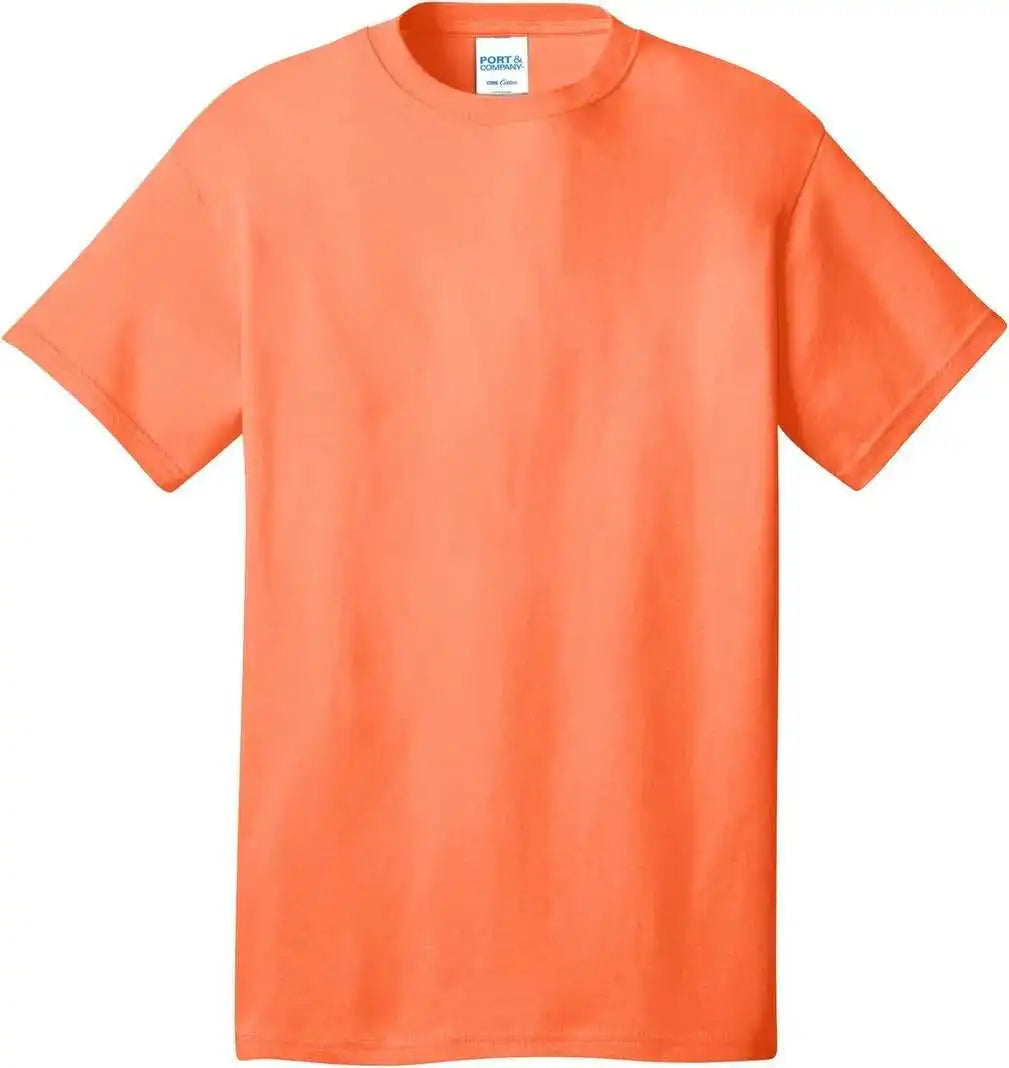 Port &amp; Company Pc54 Core Cotton Tee Neon Orange