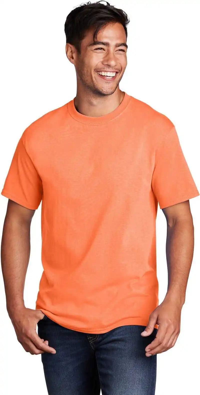 Port &amp; Company Pc54 Core Cotton Tee Neon Orange