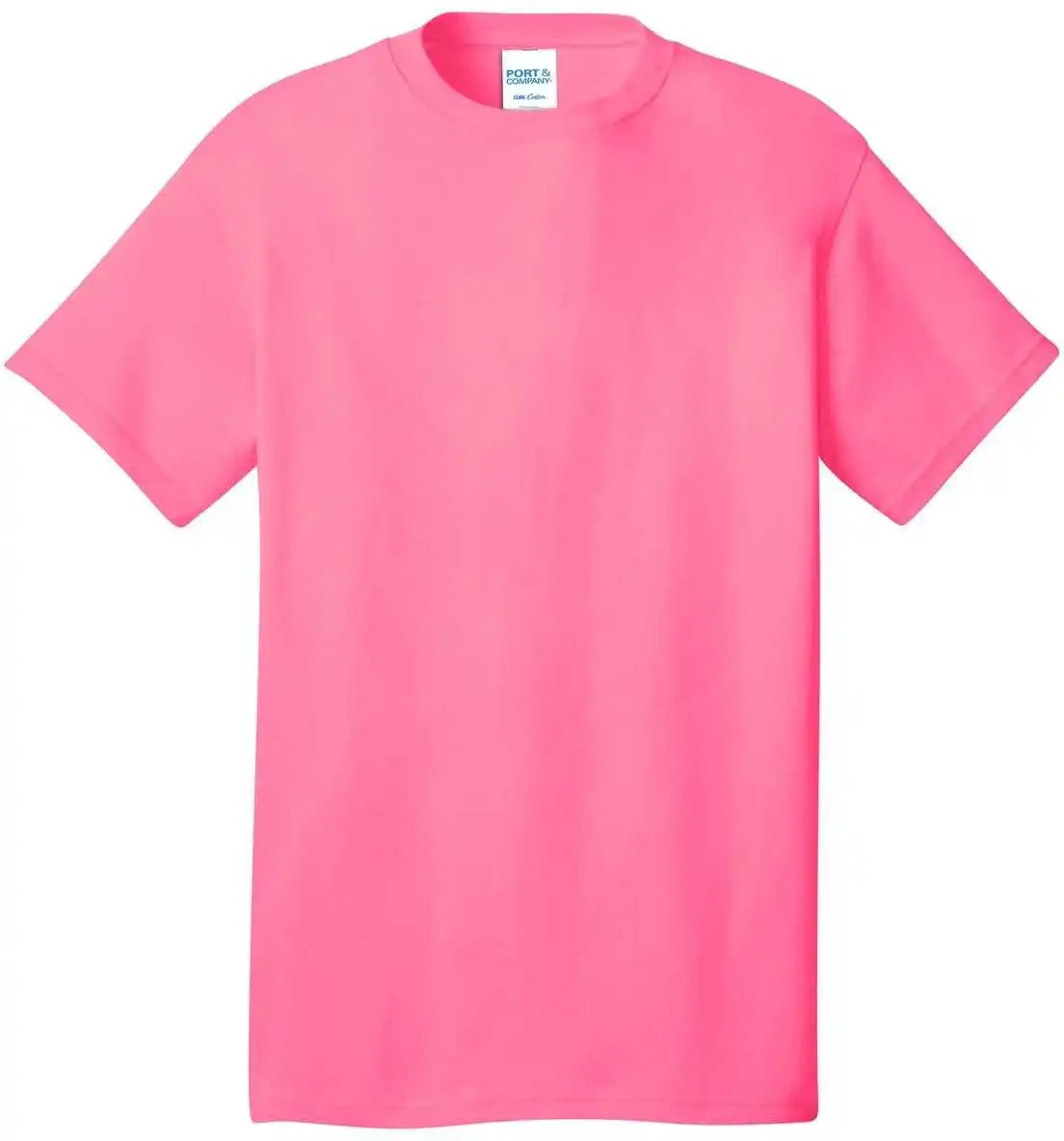 Port &amp; Company Pc54 Core Cotton Tee Neon Pink