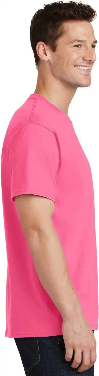 Port &amp; Company Pc54 Core Cotton Tee Neon Pink