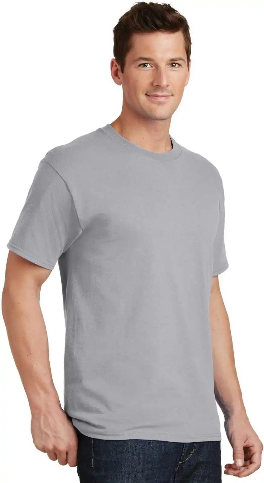 Port &amp; Company Pc54 Core Cotton Tee Silver