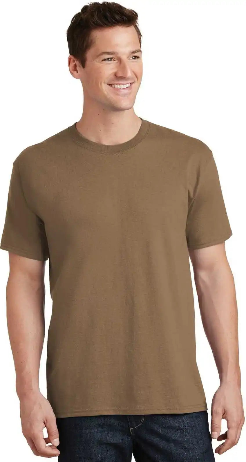 Port & Company Pc54 Core Cotton Tee Woodland Brown