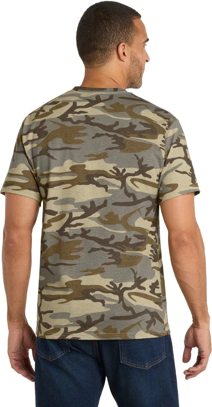 Port & Company Pc54c co Core Cotton Camo Tee - Desert