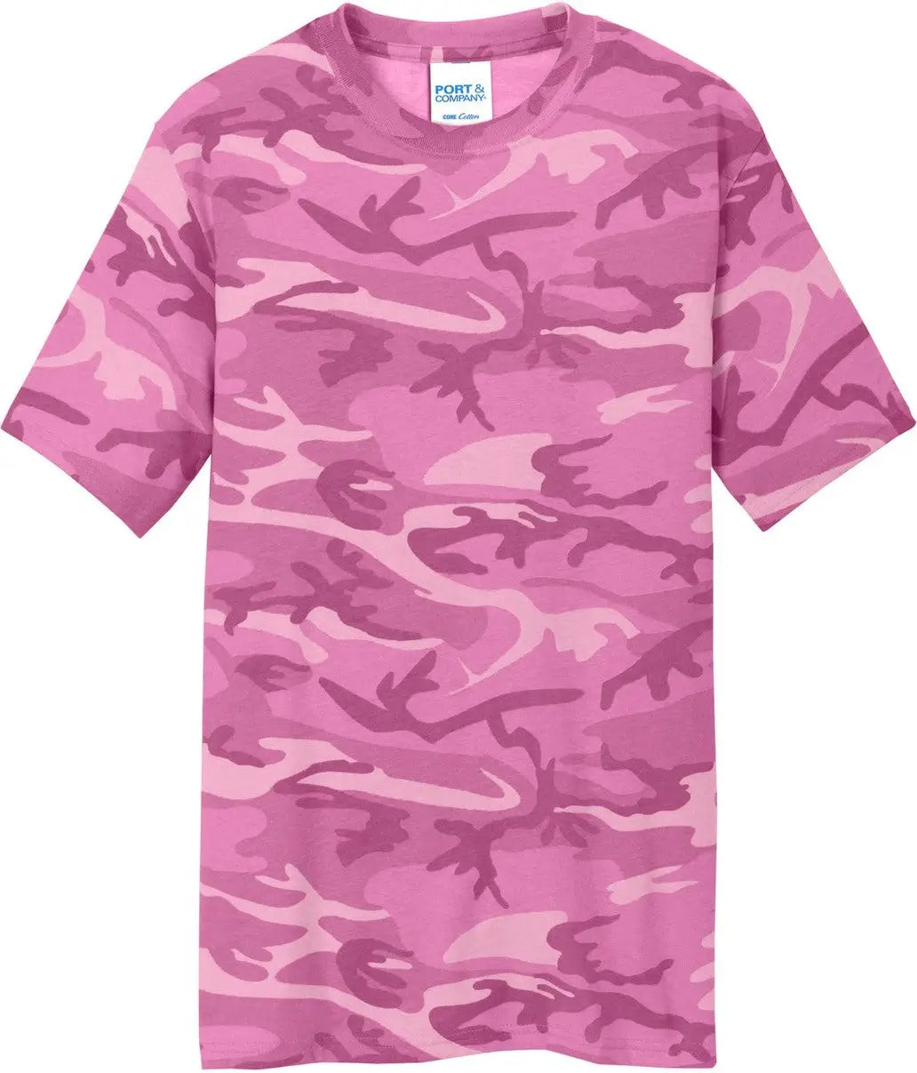 Port & Company Pc54c co Core Cotton Camo Tee - Pink