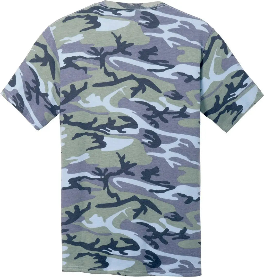 Port & Company Pc54c co Core Cotton Camo Tee - Woodland Blue - Adult s