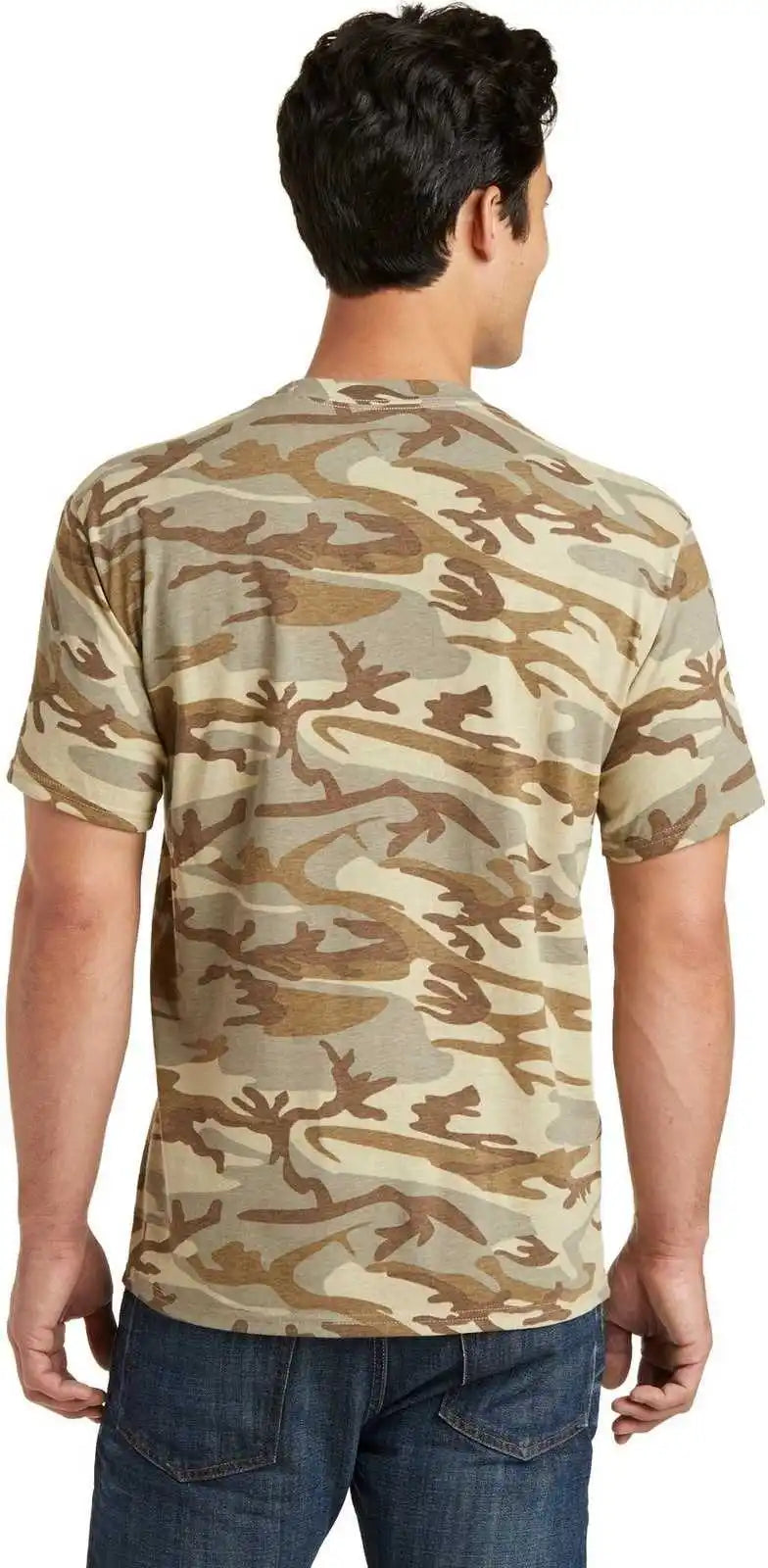 Port & Company Pc54c Core Cotton Camo Tee Desert
