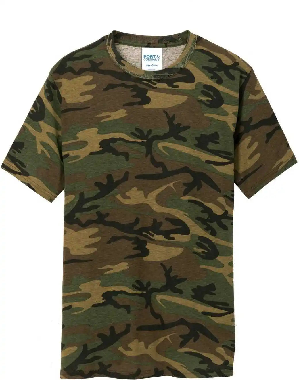 Port &amp; Company Pc54c Core Cotton Camo Tee Military