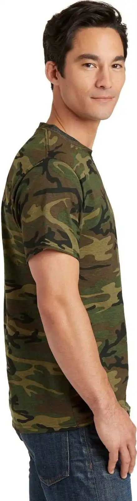 Port &amp; Company Pc54c Core Cotton Camo Tee Military