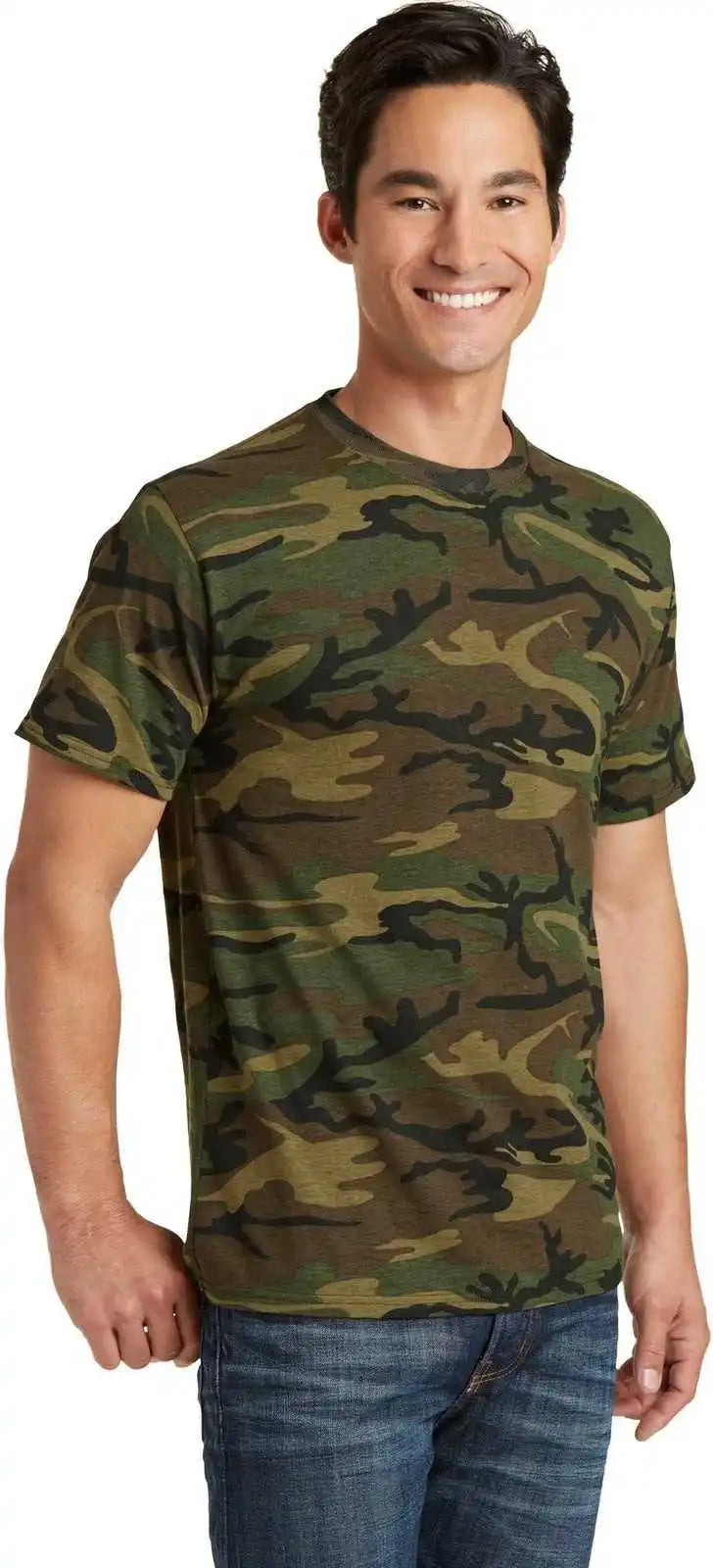 Port &amp; Company Pc54c Core Cotton Camo Tee Military