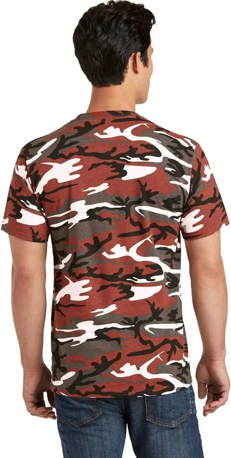 Port &amp; Company Pc54c Core Cotton Camo Tee - Red